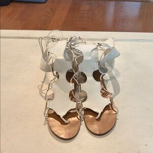 Elegant White Gladiator Sandals